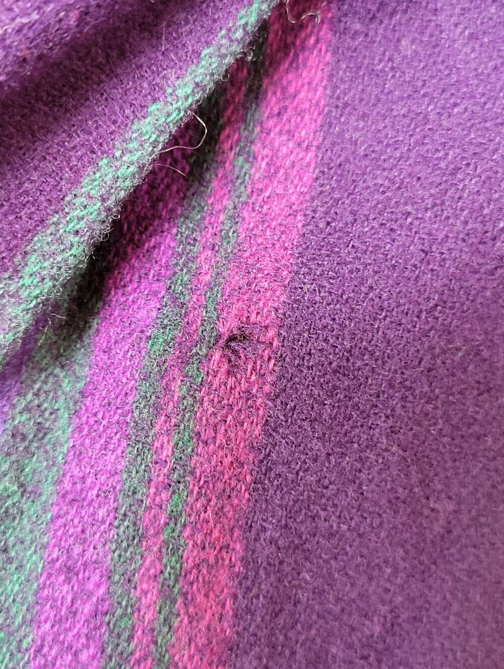 Vintage Pendleton Wool Purple Plaid Pleated Skirt - Picture 7 of 9